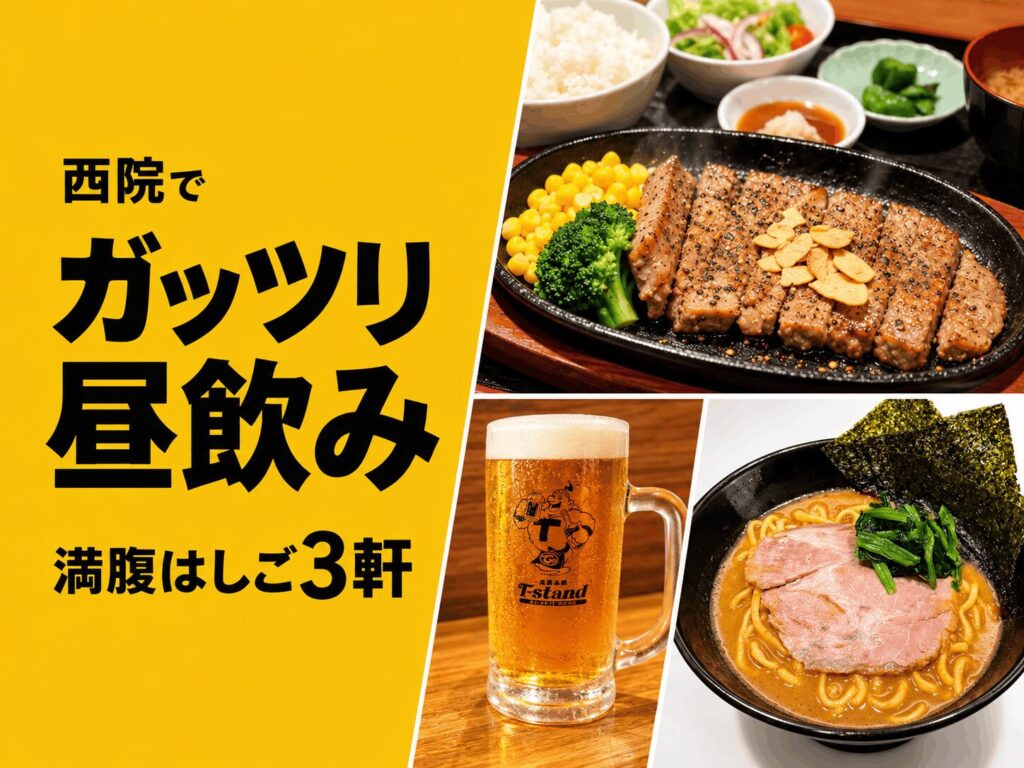 【西院 昼飲み】週末にガッツリ食べて飲める居酒屋3選｜満腹ハシゴ酒ルート