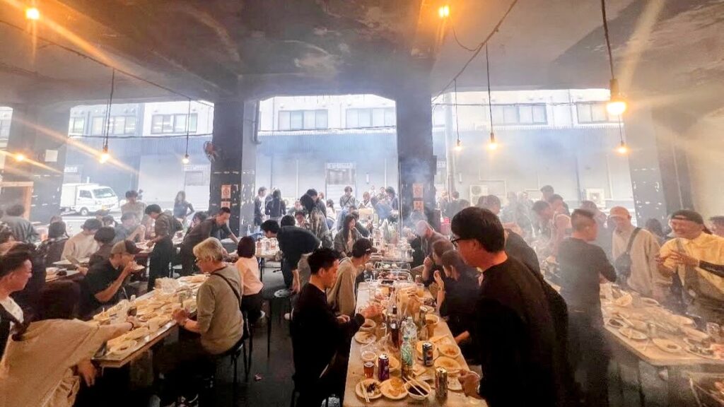 【AZUKIYA 第2回BBQ】総勢112名！四条大宮で知らない人同士が繋がる大宴会｜バーベキューコート339