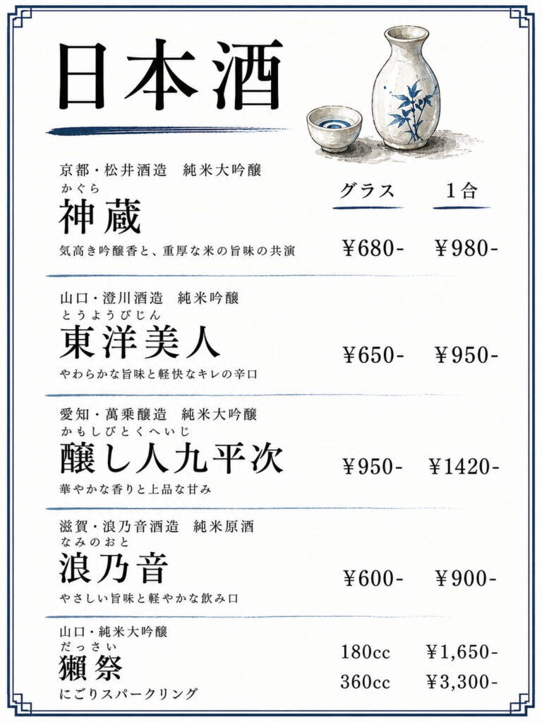 【四条大宮】粋酒屋 スリーピース 酒×肴×肉