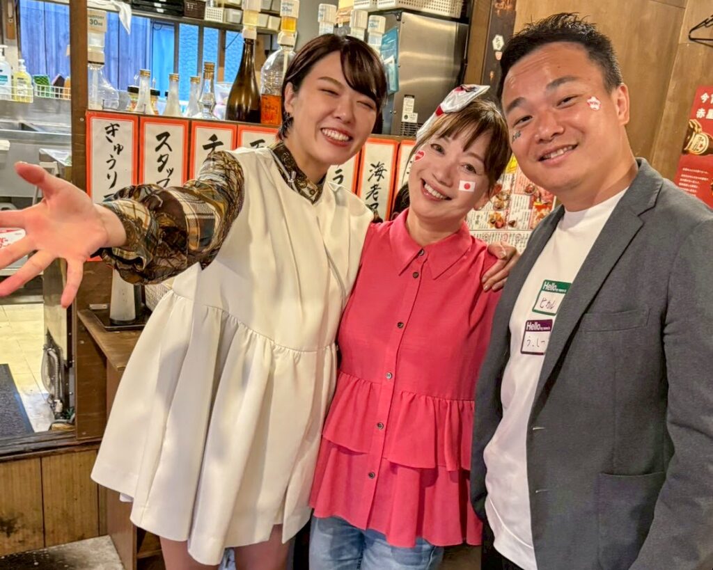 【オフ会レポ】初参加10名 24歳〜77歳が大熱狂!西院『オトコマエ食堂』の日曜昼飲みサッカー観戦