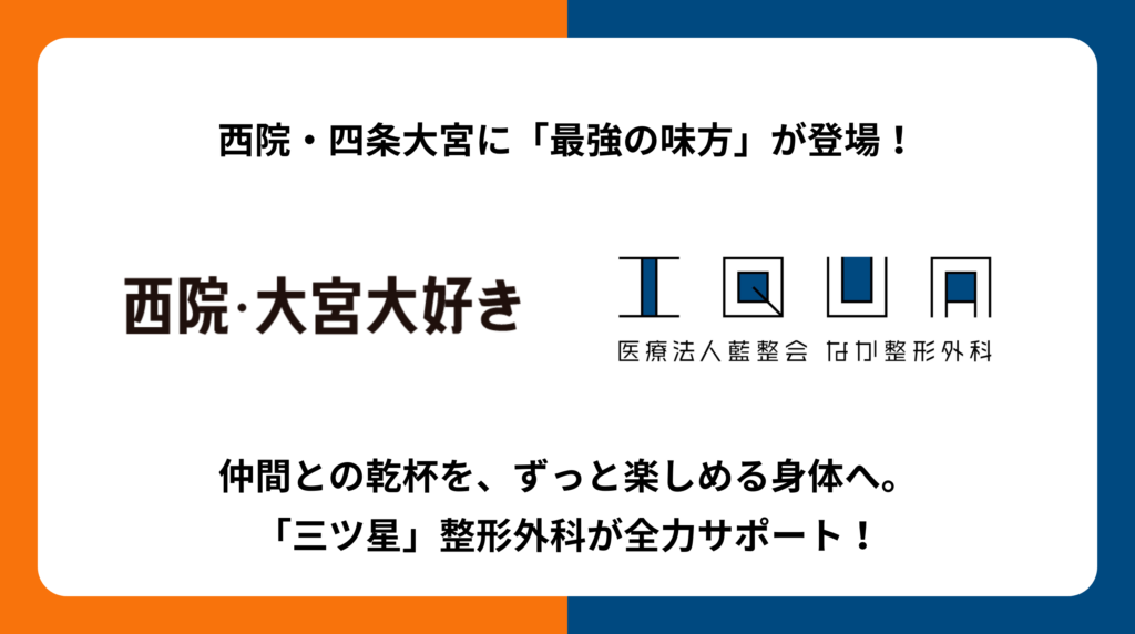 祝！西院駅直結の「三ツ星」整形外科が地域応援サポーターに就任！