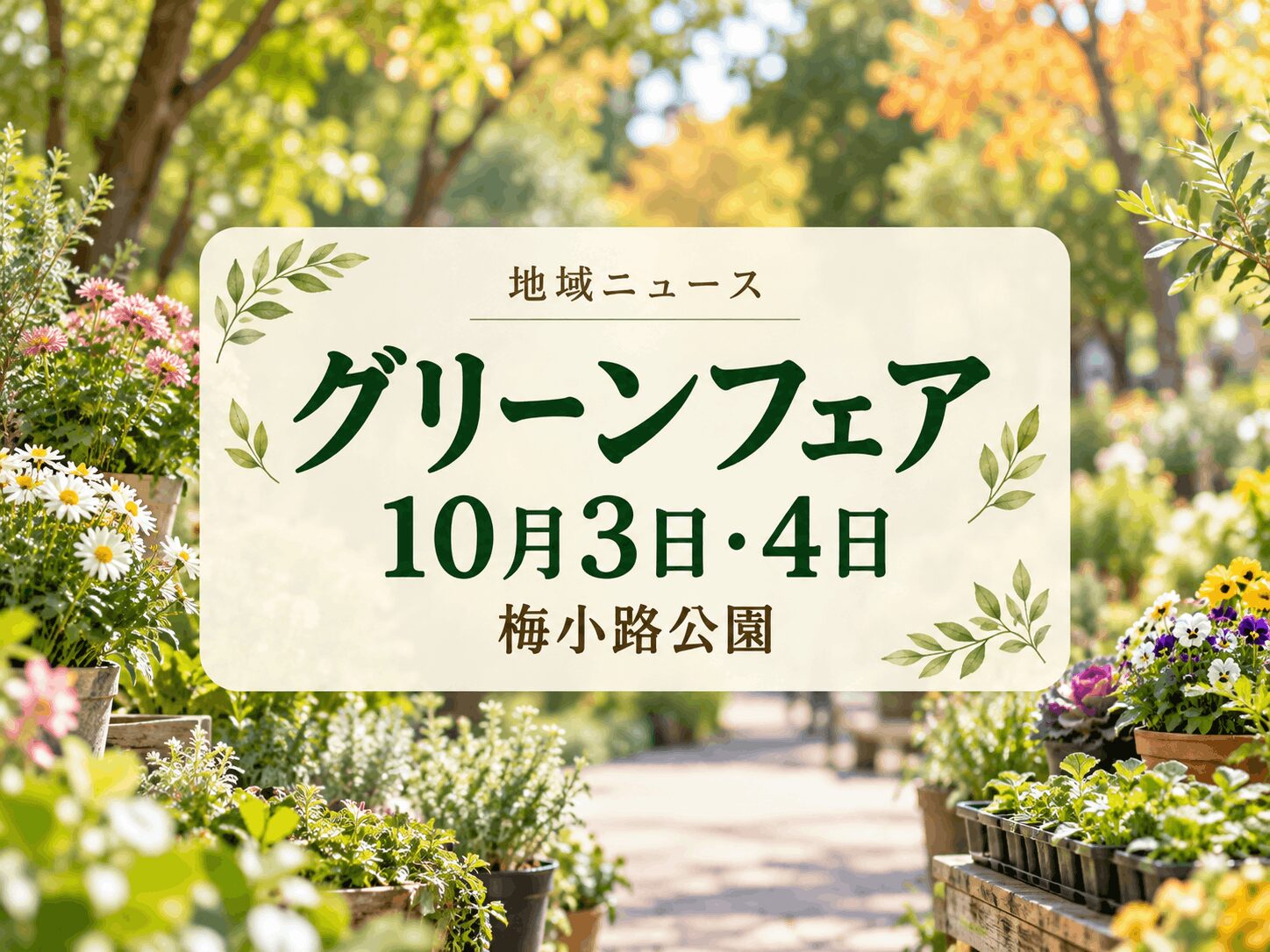 【10月3日(土)・4日(日)】梅小路公園で「グリーンフェア」｜花と親子向け企画